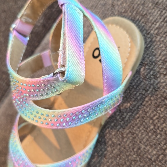 SO BRAND WOMENS MULTI COLOR STRAPPY SANDALS WITH BEADED EMBELLISHMENTS SIZE 5 - Picture 8 of 11